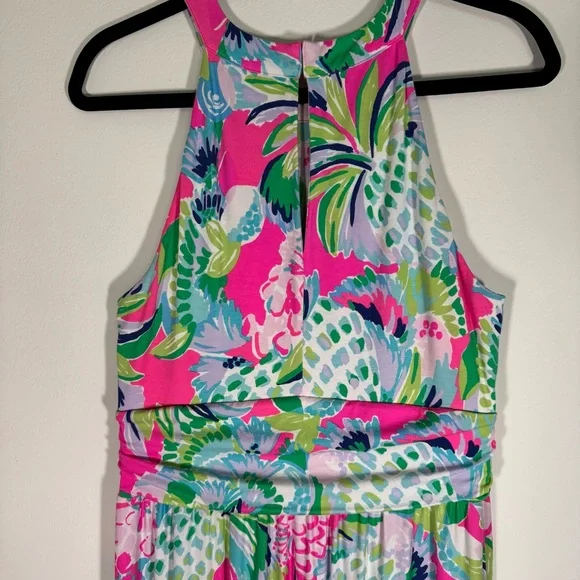 Lilly Pulitzer Tallula Dress Multi Raise The Bar High Neck Maxi Dress Medium - Picture 6 of 13